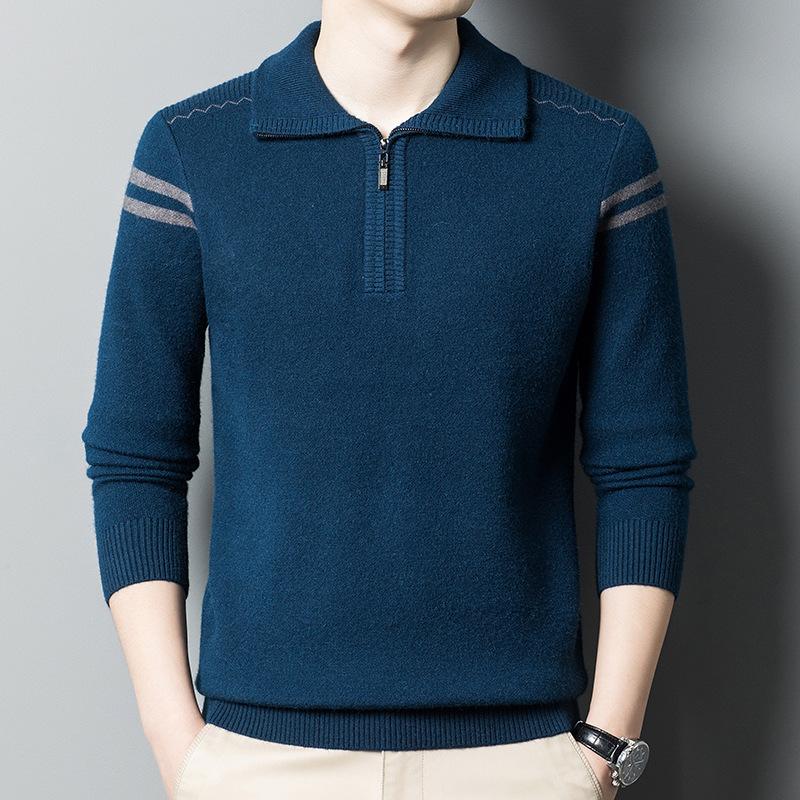 

Свитер мужской толстый подклад осень и зима новый молодой мужской свитер корейский свитер на молнии 4XL/130