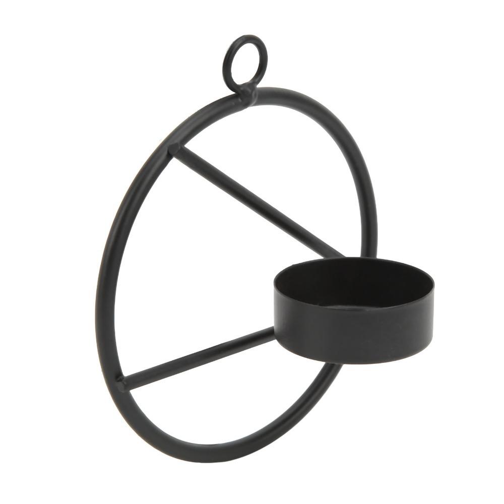 Easy To Clean Tealight Candle Holder Black Color Metal Candle Holder  Fireplace Decor