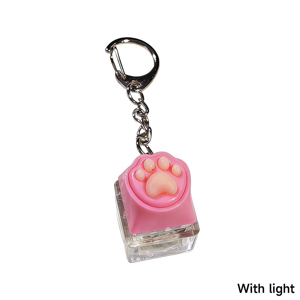Cute Cat Claw Fingertip Decompression Pressure Toy Key Chain Key Ring Keycap Tester Back Bag Pendant Festival Gift For Couples