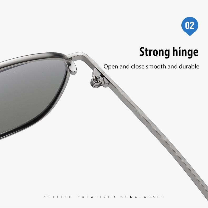 AORON Metal Frame Photochromic Polarized Sunglasses Anti Glare Colorful Driving Fishing Cycling Glasses UV400 Outdoor Accessories