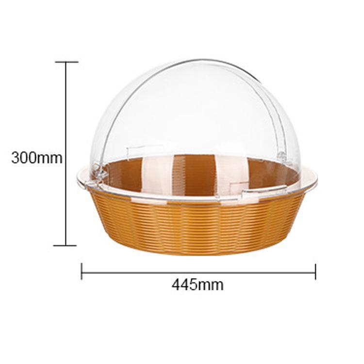 Large Transparent Food-Grade Plastic Tasting Plate with Lid