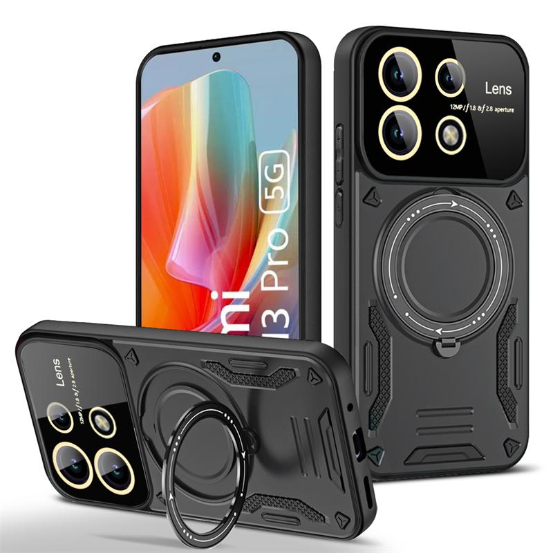 For Xiaomi Redmi Note 13 Pro 5G Case Shockproof Armor Phoen Case For Redmi Note 13 Pro + Plus Magnetic Ring Holder Back Cover