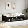 VidaXL Daybed with Drawers, Sofa Bed, Rest Bed, Living Room Bedroom Furniture, Modern, Black 90x190 Cm Wood 3280252