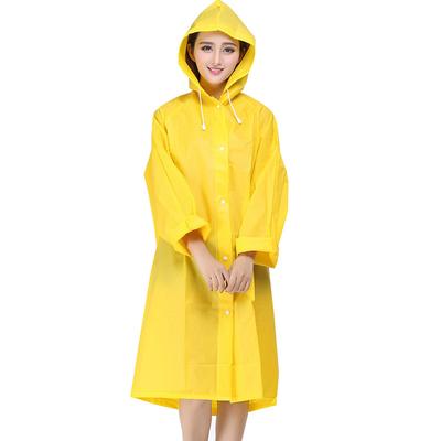 Manufacturer Wholesale Non-disposable Poncho Outdoor Travel EVA Light Raincoat Adult Thickened Raincoat Can Print LOGO