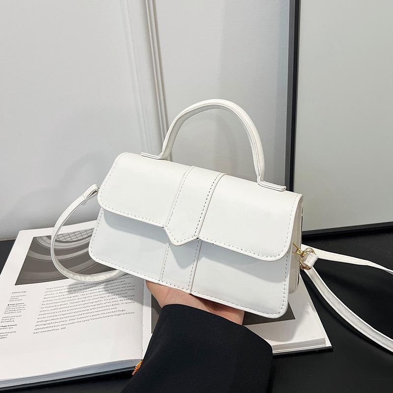 

Popular women s bags niche high-end texture new fashion commuter shoulder oblique span baguette bag small square bag білий