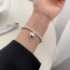 Ins Design 925 Sterling Silver Handmade Round Beads Bracelets Lovely Cute Heart/Bean/Square Smile Charm Women Bracelets Jewelry