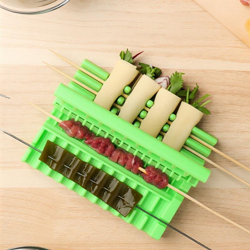 Outdoor Camping Barbecue Meat Skewer Tool Multifunctional Sheep Skewer Machine Vegetables Tool for Home Travel Picnic Grilling