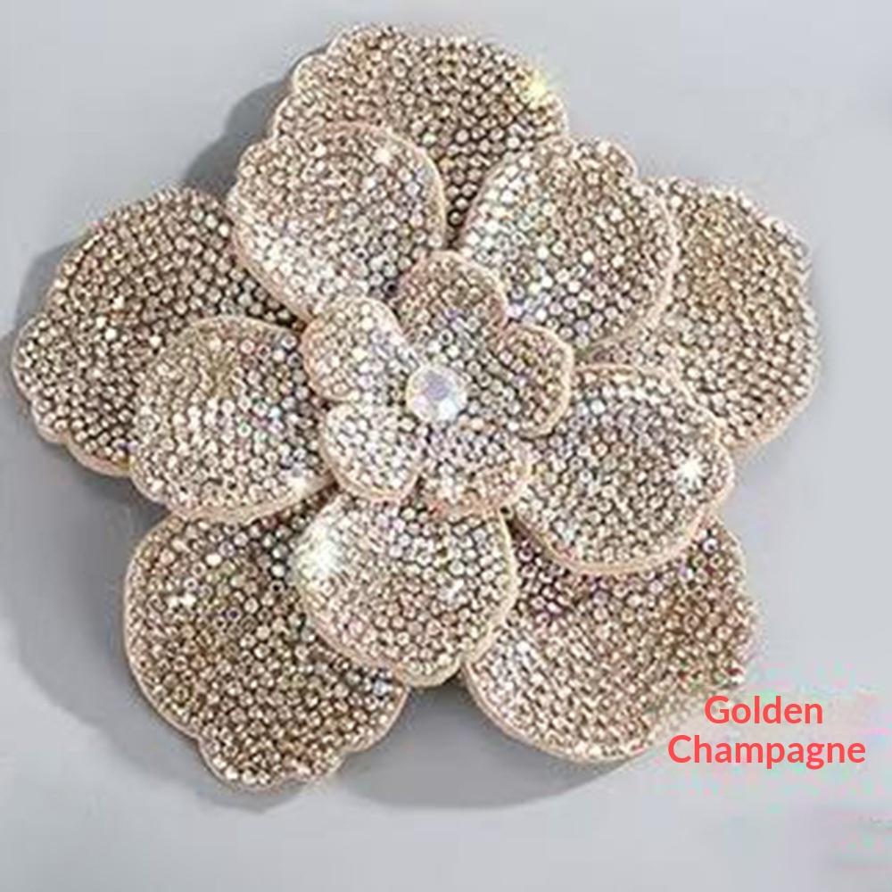 Factory Hot Sale Shoes Flower Three-layer Cloth Fabric Patch Flower Rhinestone Handmade DIY Clothing Bag Accessories