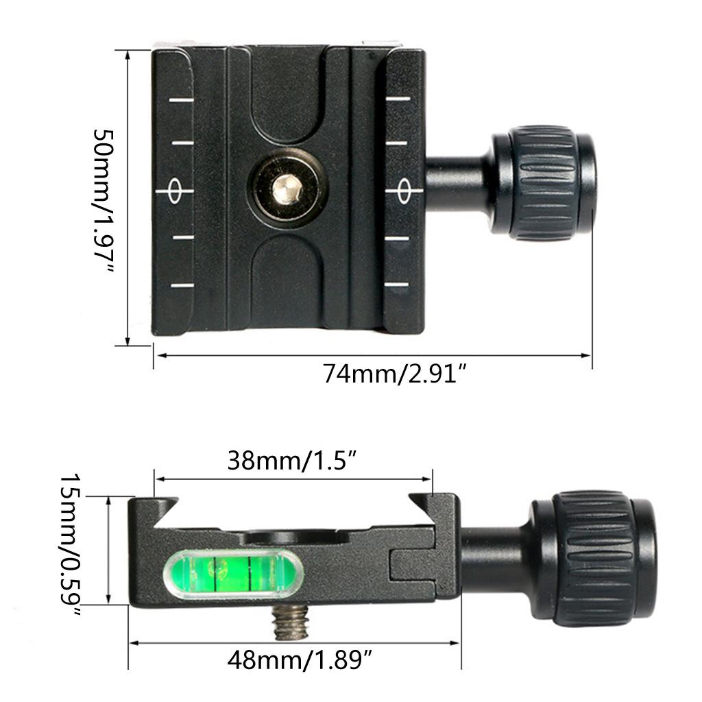 Aluminium Alloy 50mm Quick Release Plate QR Clamp Fits Arca-Swiss Standard for Tripod Ballhead