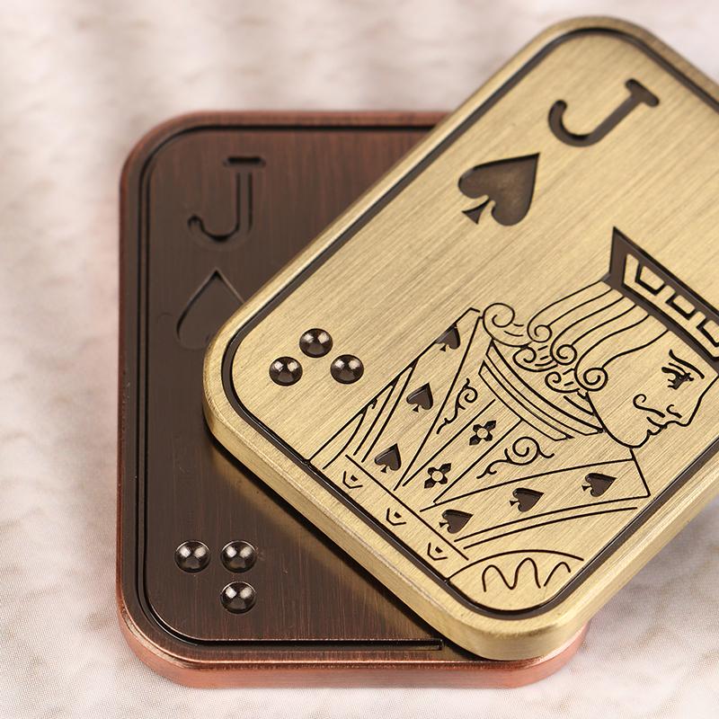 Slider Poker A K Metal Push Card Edc  Spinners Antistress Papa Decompression Hand Spinner Stress Relief Toys