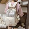 Schoolbag Japanese New High-Aesthetic INS Niche Sweet Plaid Backpack for Middle and High School Students - Lightweight, Large Capacity Backpack