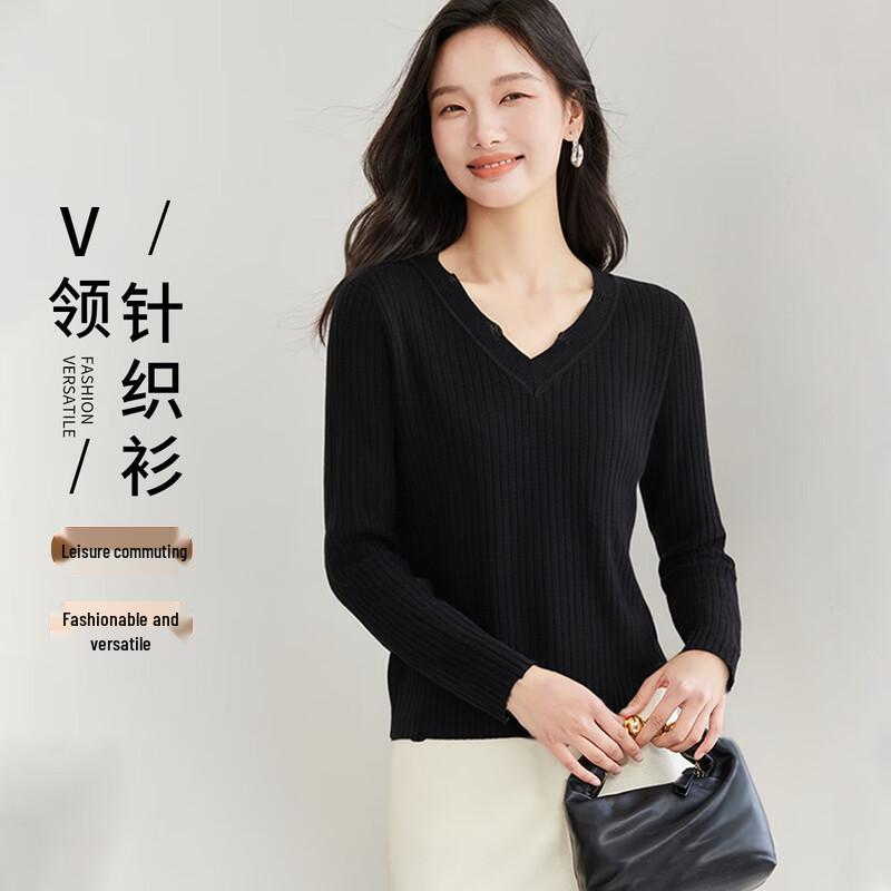 

Handu Yishe Women s V-Neck Long Sleeve Knit Top One Size F(170/88A)