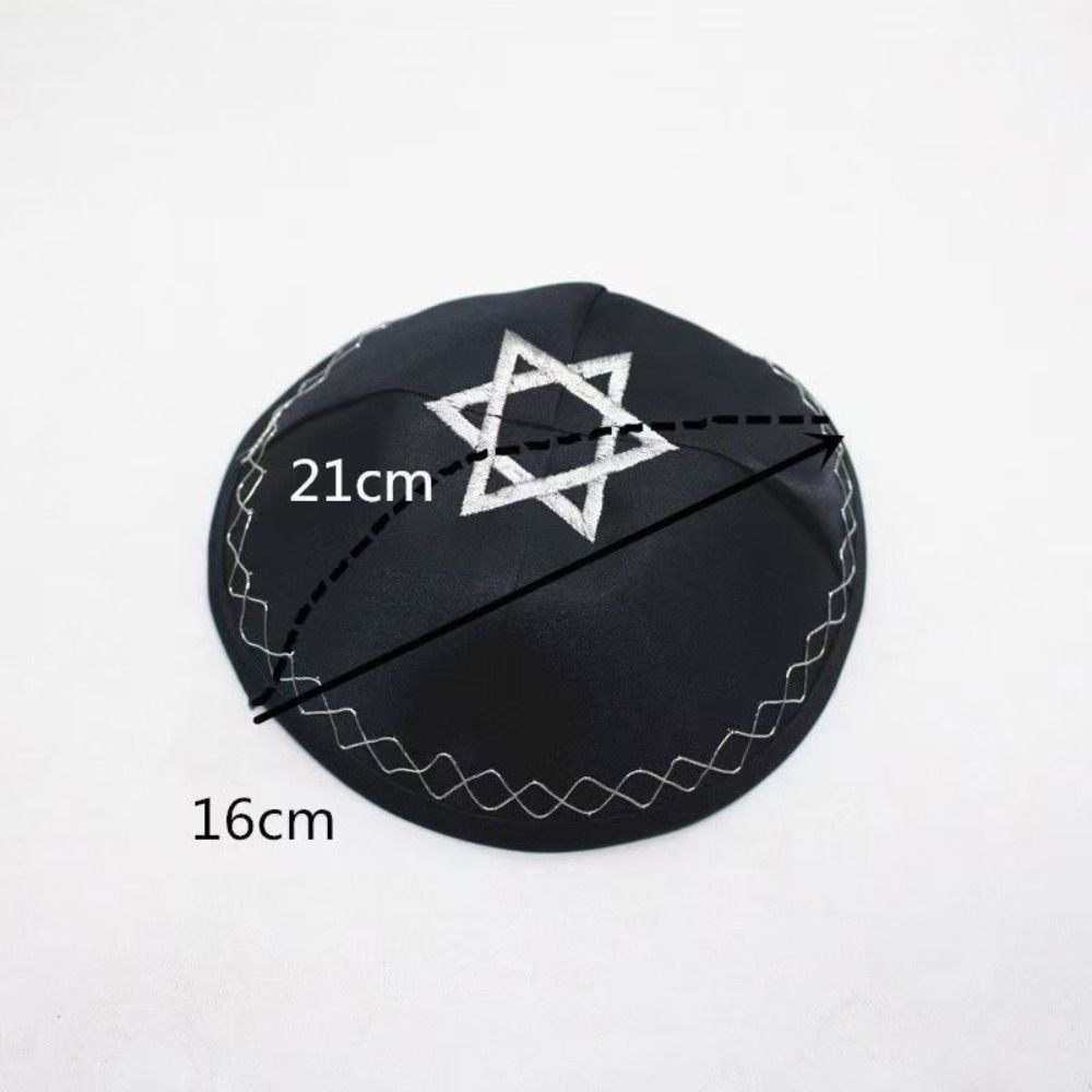 Design Ricamato Kippah Ebraico Forma Rotonda Cappello Berretto Nuovo Cappello a Pullover Evento Etnico