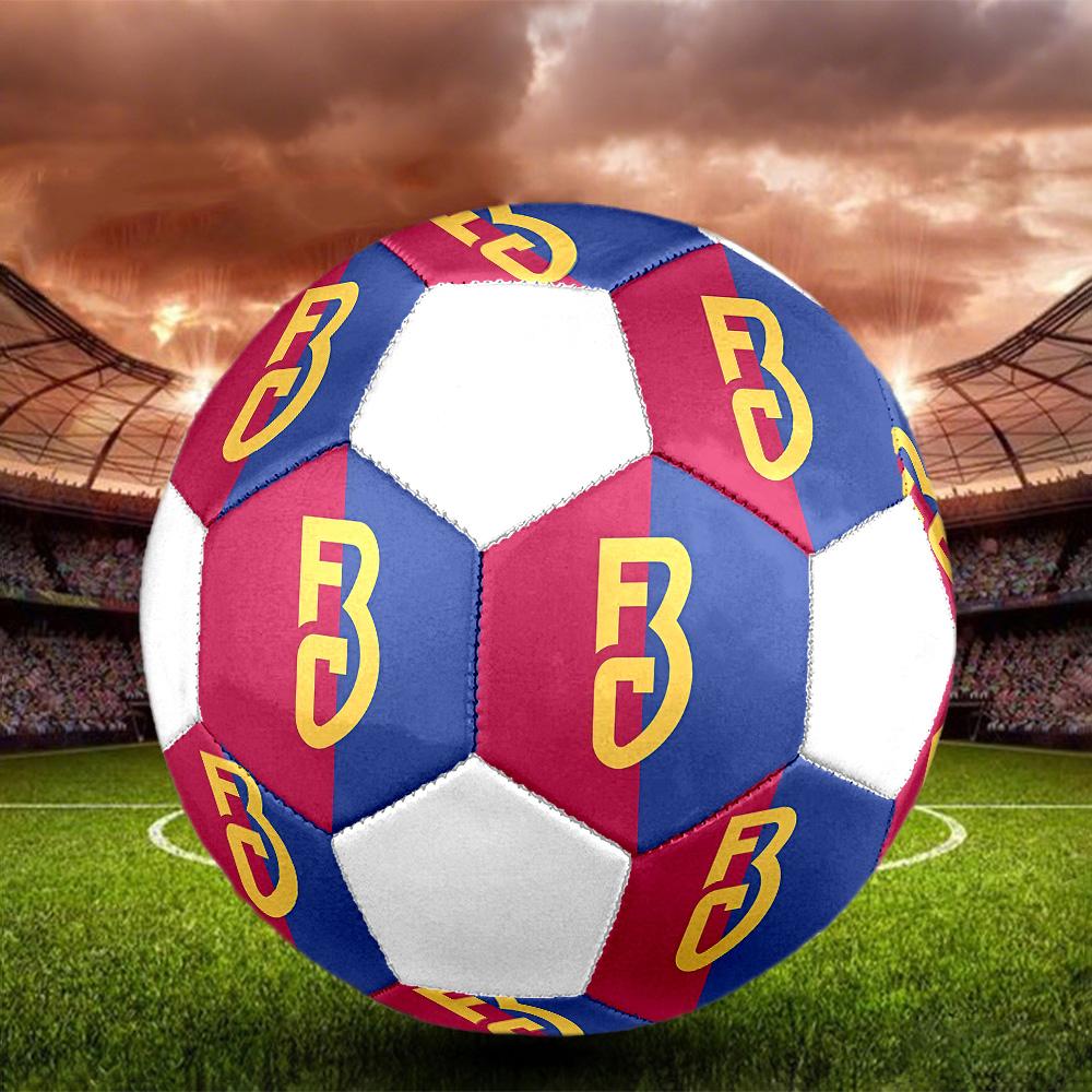 1PC FC Basel Team Size 5 Soccer Ball PrahaIndoor Soccer Ball Colorful All Ages Machine Stitched PVC Competition Ready Durable High-Bounce