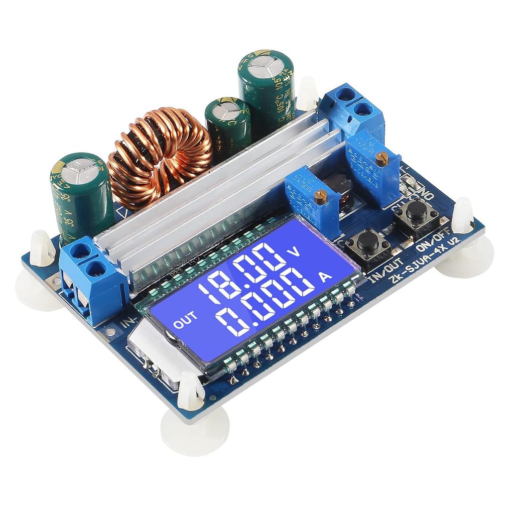 2Pcs DC-DC Buck Boost Converter Module 5.5-30V to 0.5-30V 4A 35W Adjustable Step Up Down Voltage Regulator LCD Digital Voltmeter