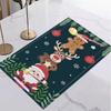 Gingerbread Man Placemat Design Durable Imitation Linen Christmas Holiday Restaurant Decoration and Kitchen Linen Placemats