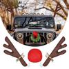 Christmas Car Antlers Auto Roof-Top Deer Decoration Decorative Plush Car Antler For Golf Course Parade Holiday Season Hunting
