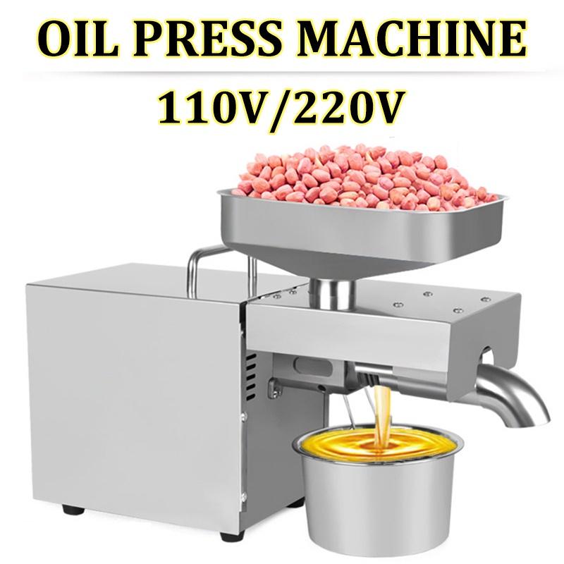 Domácí extraktor lněného oleje Lis na olej Stroj pro lisování za studena Zařízení pro podnikání se semeny Hydraulický lis Semena Olej 110V/220V 1500W