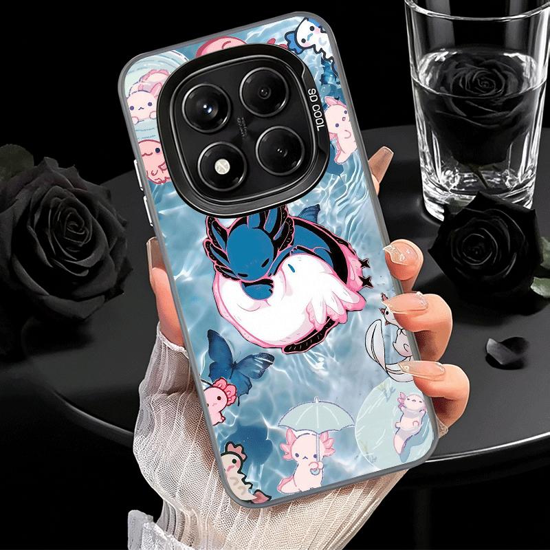 Axolotl Cartoon Cute Soft Phone Case for Samsung Galaxy S24 S25 FE S26 Edge S23 Ultra S22 Plus S21 + Shockproof Cover Back Shell