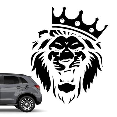 Autocolant pentru mașină Leu Decorare mașină Jungle Lion Decal Stickers Lipiciune puternică Reflectează lumina Decalcomanii cool pentru mașină laptop