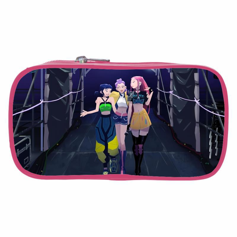 Vlastní růžový K-Pop Dívčí pouzdro na tužky Lovce démonů pro žáky základní školy