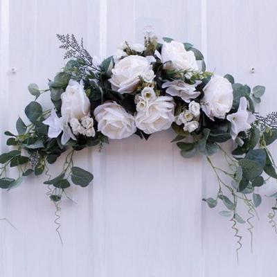 1 Stück Künstliche Rosen Künstlicher Kranz Türschwellenblume DIY Hochzeit Zuhause Wohnzimmer Party Anhänger Wanddeko Weihnachtsgirlande Geschenk Rose