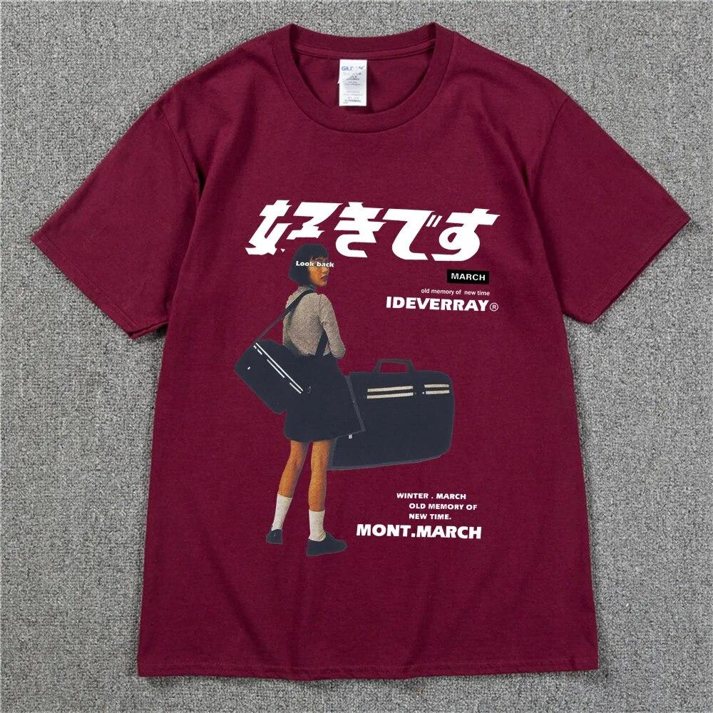 Hip Hop Streetwear Harajuku T Shirt Mädchen Japanische Kanji Drucken T-shirt 2022 Unisex Sommer Kurzarm T-Shirt Baumwolle Lose Tops tees