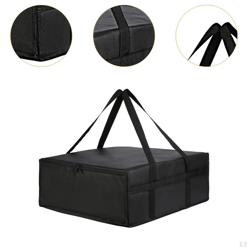 Delivery Pizza Insulation Bag Warmer Carrying Case Easy to Clean with Double Handles Heavy