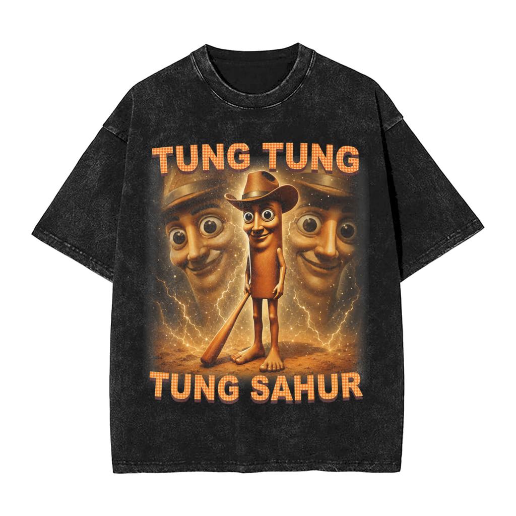 Tung Tung Tung Sahur Found Dead Breaking News Meme Tshirt Men  Unique Cotton Tees O Neck Short Sleeve T Shirt Printed Clothes