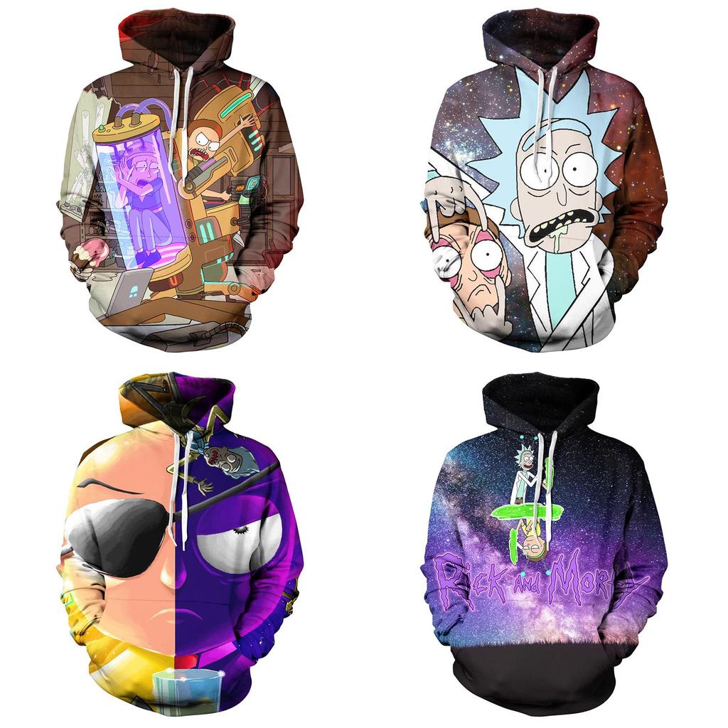 Cartoon And Rick 3d Print Casual Hoodies Women Men Sweatshirt New Pullover