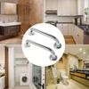 Wood Grain Door Knob Stainless Steel Wooden Door Handle Cabinet Closet Handle  Wooden Door