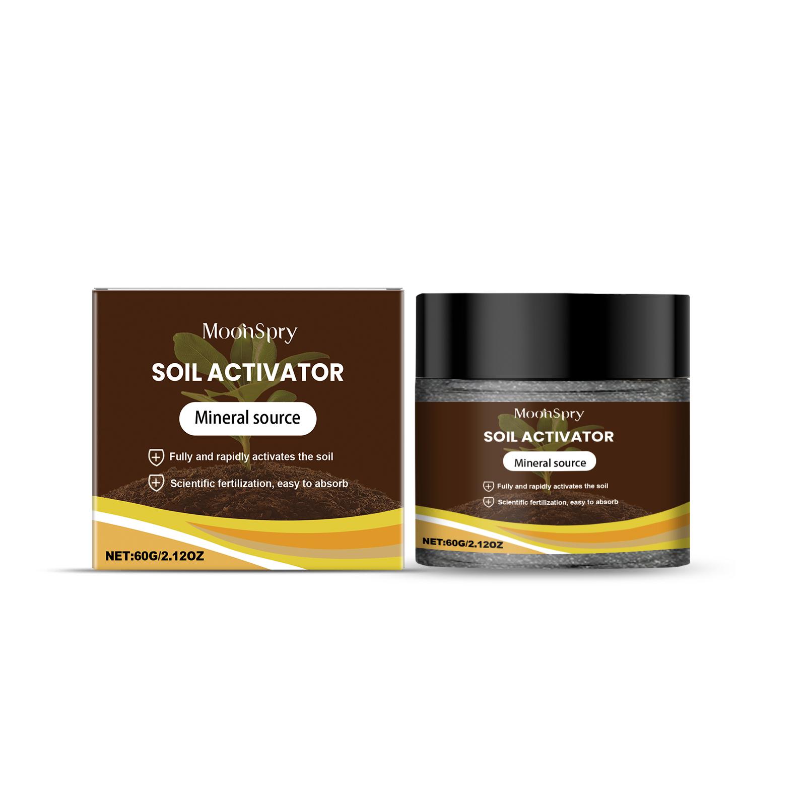 MoonSpry Soil Activator - Horticultural Nutrient Soil, Mineral-Based, Loosens Soil, Prevents Compaction, Promotes Root Development, Flower Fertilizer