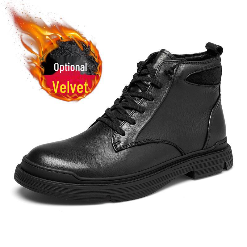 

Ботинки Martin осень/зима 2023 года: Короткие повседневные деловые кожаные ботинки из коровьей кожи премиум-класса с бархатной подкладкой 40