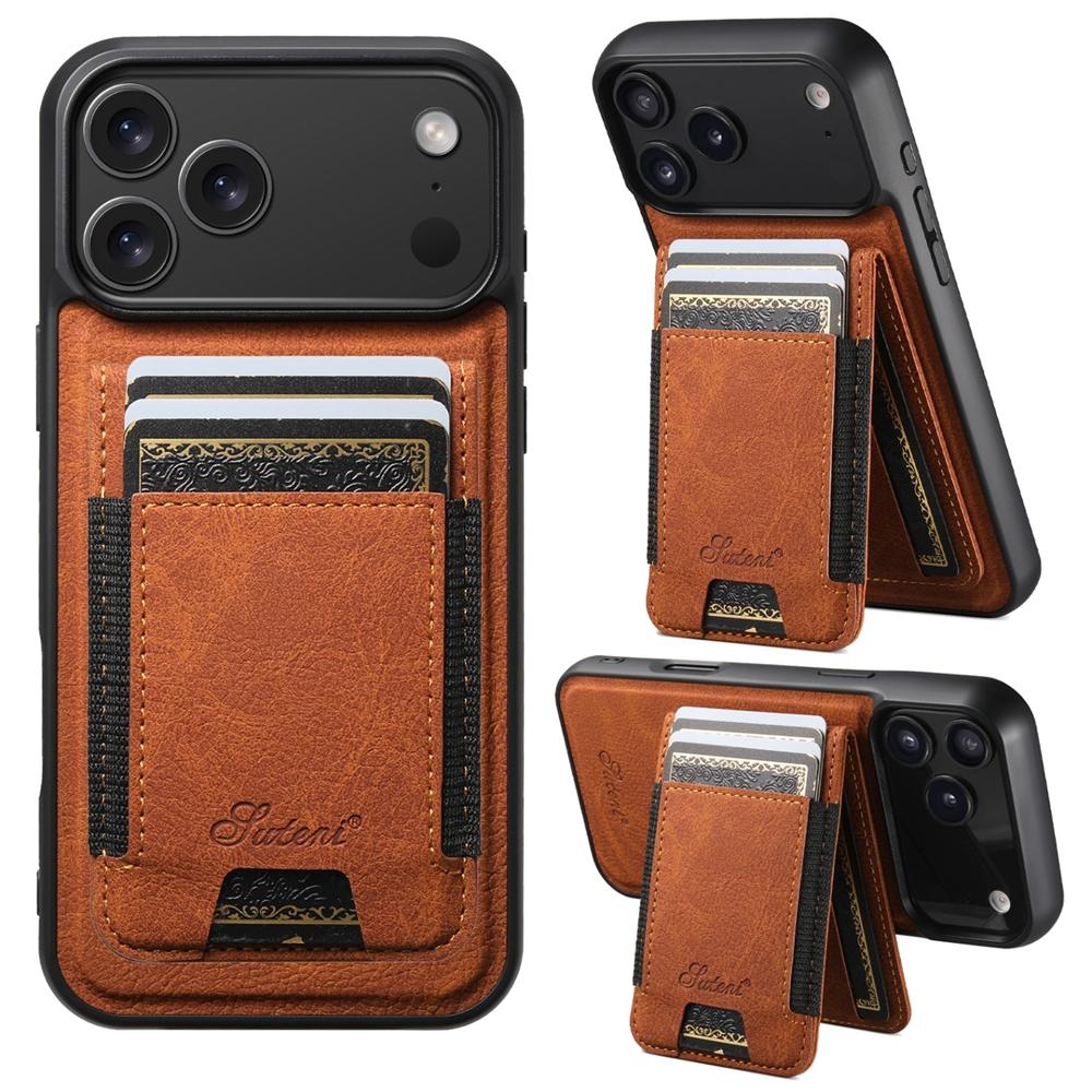 Magnetic Wireless Charging Case for 17 Pro Max 16 15 14 13 Separate Card Bag Business Phone Case
