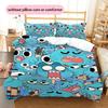 Biancheria da letto con motivo Gumball Decorazione per la casa Regalo di compleanno ( 1 copripiumino + 2 federe, senza imbottitura),merchandising per fan.