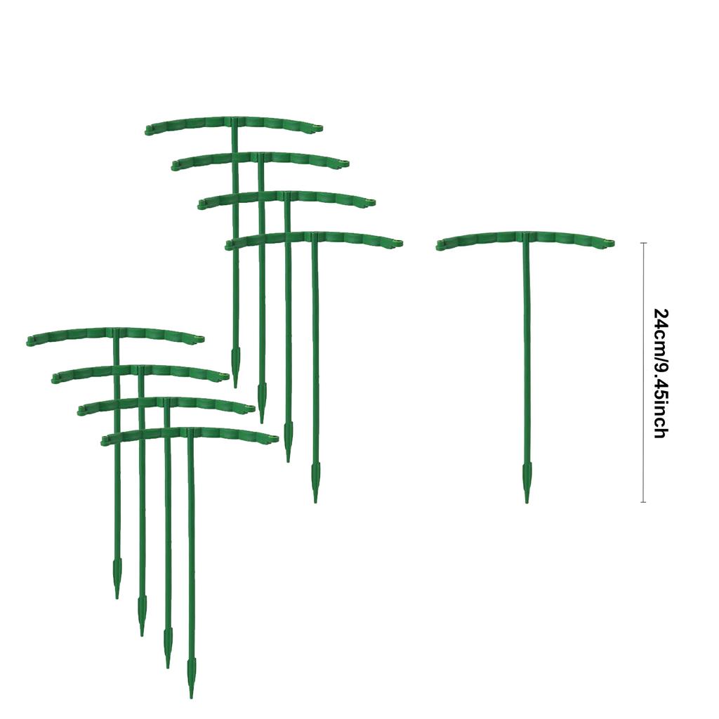 4/8set Plastic Plant Support Pile Stand Plant Support Pile for Flowers Greenhouses Arrangement Fixing Rod Holder Garden Tools