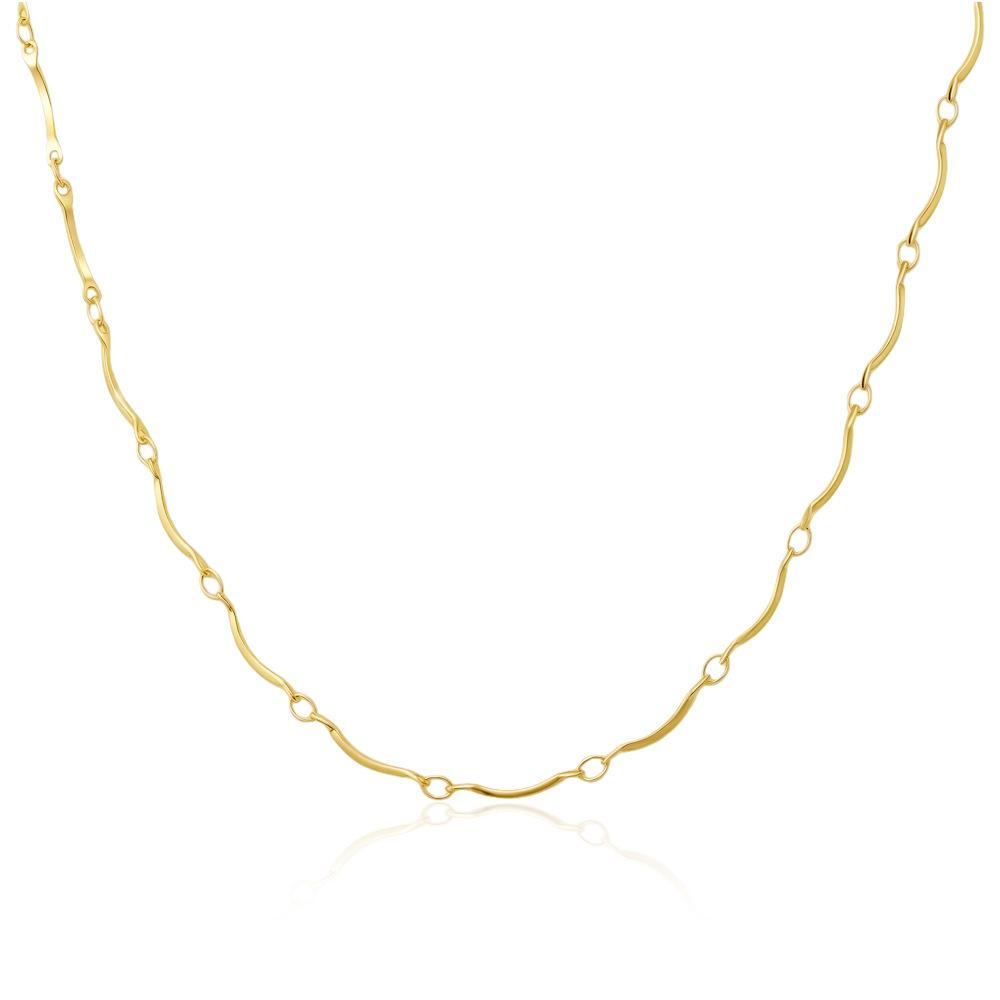 New Personalized Stainless Steel Plain Ring Oval Chain Necklace Cuban Neck Chain Girls Jewelry