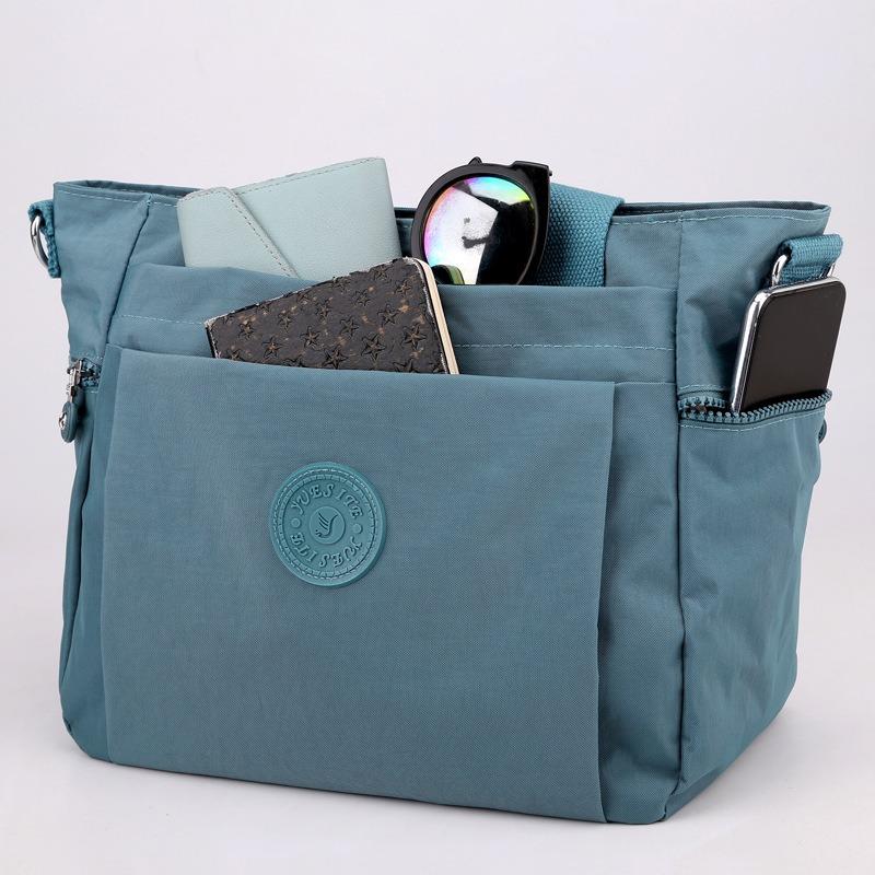 Autumn Nylon Women's Double Shoulder Shoulder Messenger Bag Medium Old Portable Mother Large Capacity Tote Tote Bag