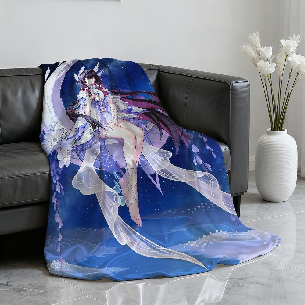 Hot Game G Genshin Impact C ColumbinaS Blanket For Soft Throw Blanket for Picnic Bed Sofa Home Bedroom Cozy Warm Comfortable