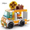City Mini Shop Supermarket Street View Model Building Blocks Hamburger Restaurant Retail Store Bricks Architecture Friend Girl