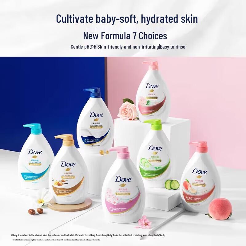 Dove Cherry Blossom Deeply Nourishing Body Wash Set