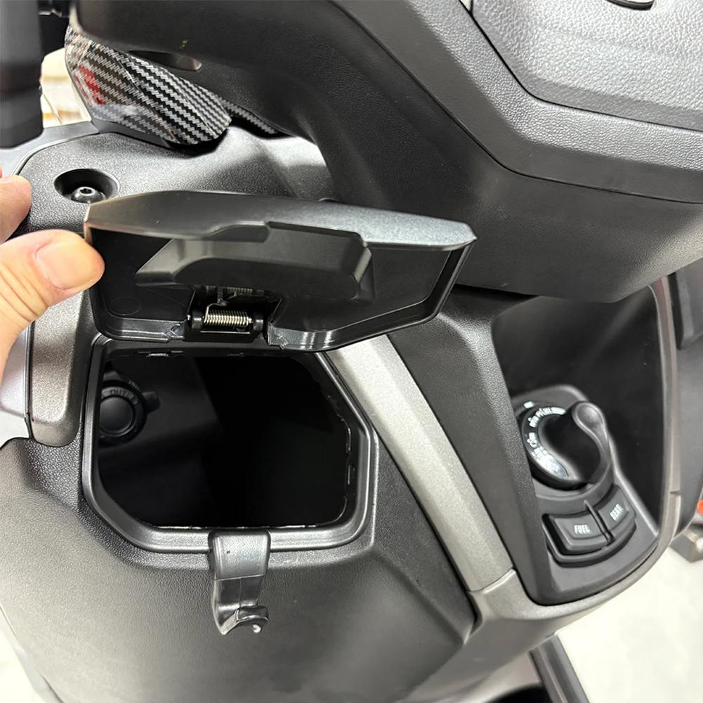 Tool Box Decorative Cover For Nmax 2025 Waterproof Storage Cap Pocket Cover ABS Side Pocket W/h Anti-theft Lock And Hanging Hook