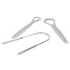 3PCS Portable Tongue Scraper Stainless Steel Tongue Cleaner Cleaning Brush Oral Care Tools