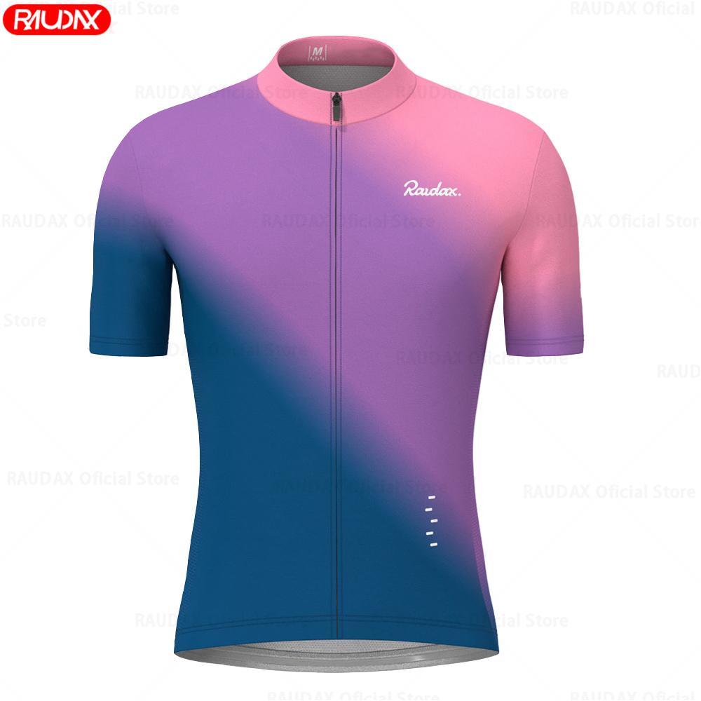 2026 Raudax Sommer Radtrikot Kurzarm Set Jugend Trikot Radsportbekleidung Atmungsaktiv Mountainbike Bekleidung MTB Fahrrad Kleidung