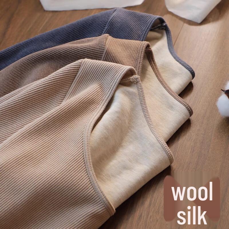 

Женский базовый слой из толстой термоткани из смеси шерсти деве и шелка One Size (80-140 jin)