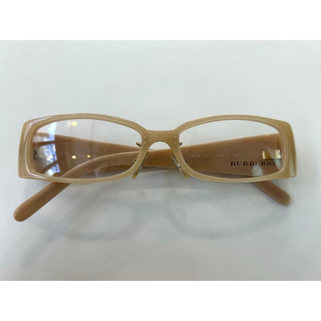 Used BURBERRY glasses frame beige with case