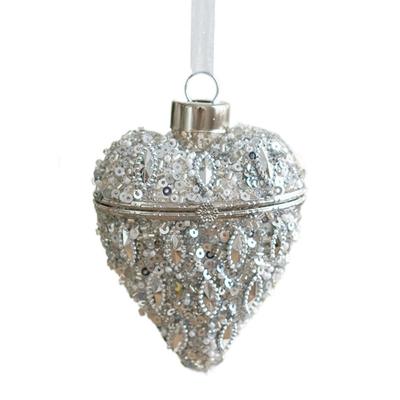 DIY Glass Christmas Tree Pendant Sliver Elk Hanging Ornament Snowflake Shining Xmas Pendant New Year