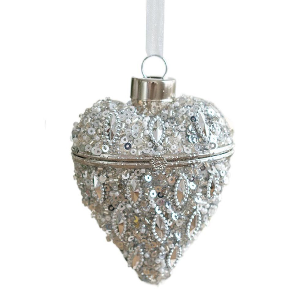 DIY Glass Christmas Tree Pendant Sliver Elk Hanging Ornament Snowflake Shining Xmas Pendant New Year