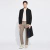 Langdeng Men's Thick Merino Wool Blend Zipper Cardigan Jacket