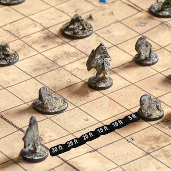 Articulated DND Movement Ruler Flexible Chain Measuring Gauge for Board Games Detachable 1-Inch Links for Measuring Curves Corners